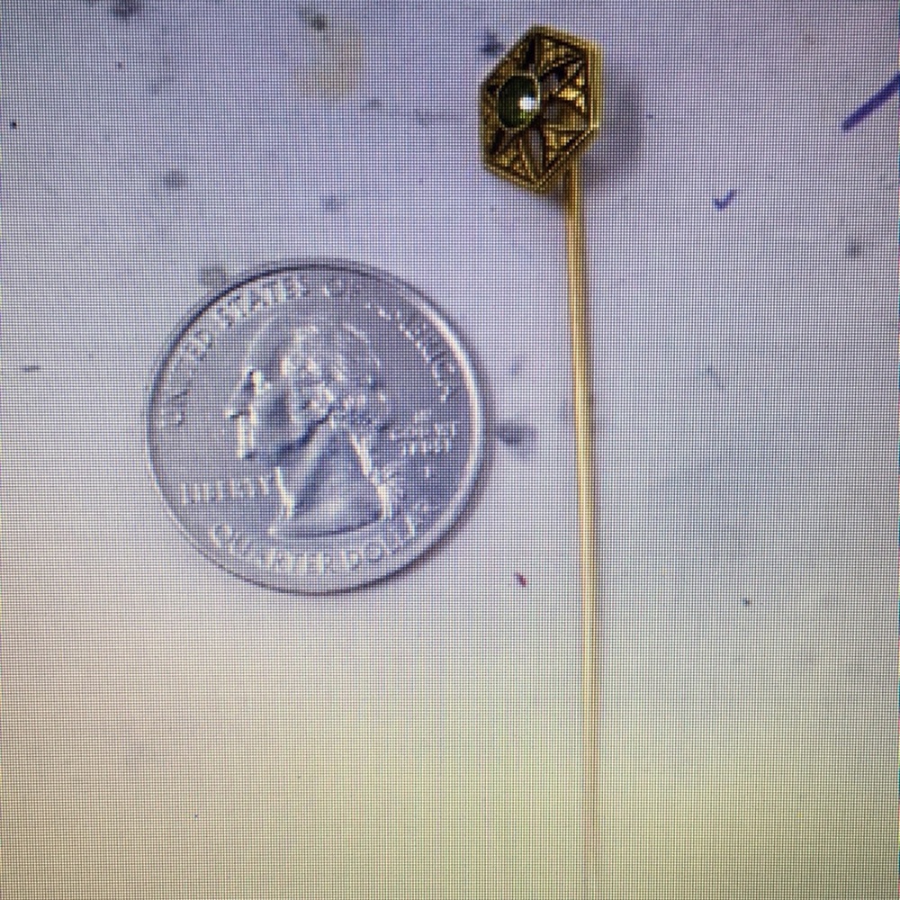 14k Gold vintage art nouveau stick pin